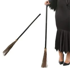 Witch Halloween Broomstick - 3-Piece Screwable Witch's Broomstick - Halloween Fancy Dress Costume Accessory - Pack Of 1