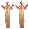 I LOVE FANCY DRESS LTD Animatronic Large Creepy Clown 160cm 63" Halloween Decoration - Red Light Up Eyes & Sound Effects - Moving Arms - Halloween Props - Pack Of 2