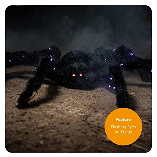 I LOVE FANCY DRESS Animatronic Moving Spider 71cm 28" Halloween Decoration - Light Up Eyes & Sound Effects - Extends And Retracts - Up And Down - Halloween Props - PACK OF 2 5 I LOVE FANCY DRESS Animatronic Moving Spider 71cm 28" Halloween Decoration - Light Up Eyes & Sound Effects - Extends And Retracts - Up And Down - Halloween Props - PACK OF 2 - Image 5
