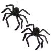 I LOVE FANCY DRESS Animatronic Moving Spider 71cm 28" Halloween Decoration - Light Up Eyes & Sound Effects - Extends And Retracts - Up And Down - Halloween Props - PACK OF 2