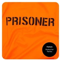 Adults Ladies Prisoners Convict Costume – X-Small - Orange Prisoner Top, Matching Orange Trousers – Cops & Robbers, Halloween Fancy Dress -I Love Fancy Dress Ltd Shop 41yKDR8ax7L