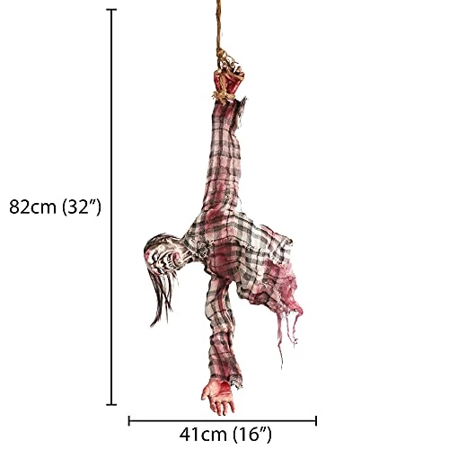 I LOVE FANCY DRESS Hanging Zombie Halloween Prop Animated Decoration - Red Light Up Eyes & Sound Effects - Hanging Zombie Prop With Motorised Arms - Halloween Props - Pack Of 1 2 I LOVE FANCY DRESS Hanging Zombie Halloween Prop Animated Decoration - Red Light Up Eyes & Sound Effects - Hanging Zombie Prop With Motorised Arms - Halloween Props - Pack Of 1 - Image 2
