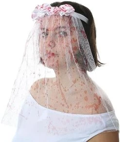 ILOVEFANCYDRESS Day Of The Dead Veiled Headband - Flower Crown Headband With Black Lace Veil & Black Flowers - 24”/2 Ft/60cm Black Lace Bridal Veil - Gothic Headpiece For Dia De Los Muertos & Halloween -I Love Fancy Dress Ltd Shop 51 d5 SCkOL. AC