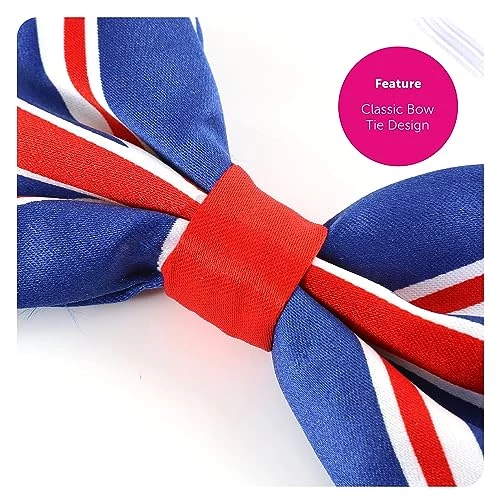 I LOVE FANCY DRESS Union Jack Bowtie - British Union Jack Flag Bowtie - VE Day, Queen's Jubilee, British Events 3 I LOVE FANCY DRESS Union Jack Bowtie - British Union Jack Flag Bowtie - VE Day, Queen's Jubilee, British Events - Image 3