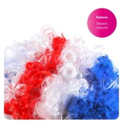 I LOVE FANCY DRESS Mens Union Jack Afro Wig - Curly Union Jack Afro Wig - VE Day, Queen's Jubilee, British Events - Pack Of 12 -I Love Fancy Dress Ltd Shop 511S73 rx4L