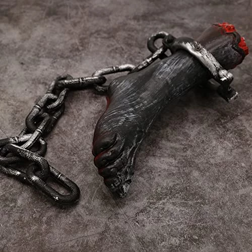 I LOVE FANCY DRESS Chained Severed Foot Halloween Prop Decoration - 74cm 29 Inch - Creepy - Halloween Props - Pack Of 3 5 I LOVE FANCY DRESS Chained Severed Foot Halloween Prop Decoration - 74cm 29 Inch - Creepy - Halloween Props - Pack Of 3 - Image 5