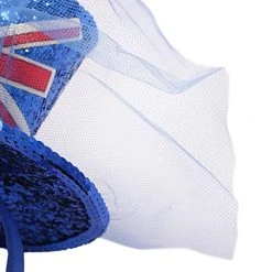 I LOVE FANCY DRESS 1X RULE BRITANNIA UNION JACK MINI TOP HAT FASCINATOR WITH VEIL - TOP HAT ON HEADBAND -I Love Fancy Dress Ltd Shop 5137DOniLL