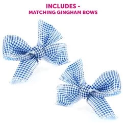 Girls Dorothy Costume - Kansas Girl Fancy Dress Costume For World Book Day/Book Week - Blue & White Gingham Dress + Matching Hair Ties -I Love Fancy Dress Ltd Shop 513tAK8FIHL 1