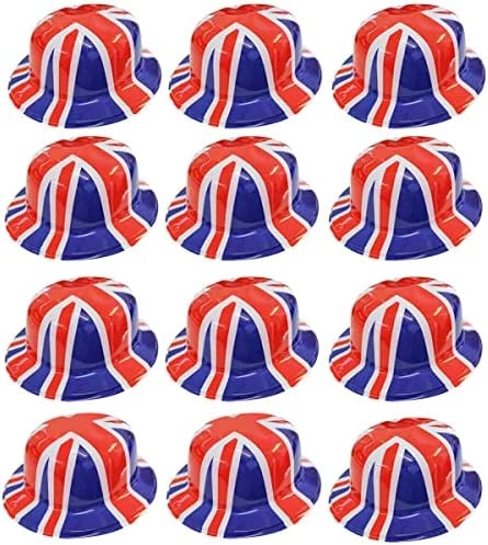 I LOVE FANCY DRESS Union Jack Bowler Hat - British Flag Plastic Bowler Hats β VE Day, King's Coronation, Queens Jubilee, Britain Celebrations 9 I LOVE FANCY DRESS Union Jack Bowler Hat - British Flag Plastic Bowler Hats β VE Day, King's Coronation, Queens Jubilee, Britain Celebrations - Image 9