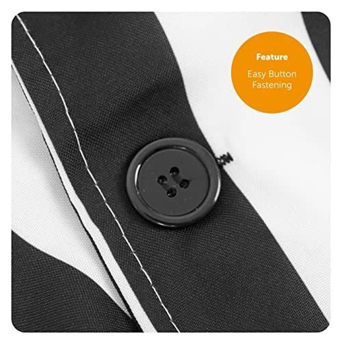 STRIPED SUIT HALLOWEEN FANCY DRESS COSTUME MENS BLACK & WHITE STRIPE SUIT & SHIRT FRONT + BLACK TIE 3 STRIPED SUIT HALLOWEEN FANCY DRESS COSTUME MENS BLACK & WHITE STRIPE SUIT & SHIRT FRONT + BLACK TIE - Image 3