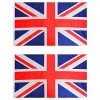 Union Jack Flag - 5ft X 3ft - Pack Of 2 - Large Great Britain Flag With Eyelets - King's Coronation, VE Day, Street Parties, Sporting Events Decoration