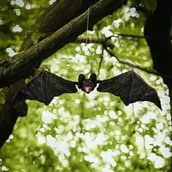 I LOVE FANCY DRESS Bat Halloween Prop Animated Decoration With Flapping Wings - Red Light Up Eyes & Sound Effects - Screeching Bat With Motorised Wings And Head - Halloween Props - Pack Of 1 -I Love Fancy Dress Ltd Shop 518l8QDtweL