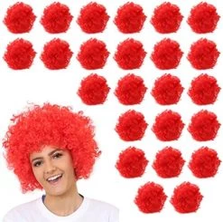 Adults Afro Wig - Pack Of 1 - Red Curly Afro Wig - St Georges Day Sports Supporters Football Rugby Charity Events Fancy Dress Costume Accessory -I Love Fancy Dress Ltd Shop 51Ab35iGN L. AC