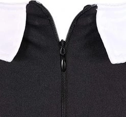 Girls Gothic Schoolgirl Fancy Dress Costume - Wednesday Halloween Costume - Long Black Collared Dress + Striped Tights -I Love Fancy Dress Ltd Shop 51Aoz3Da7qL