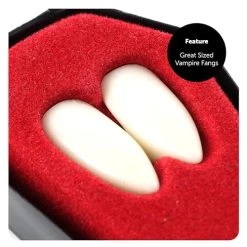 Adhesive Vampire Fangs With Putty - Large White Plastic Fangs Comes In A Red Coffin Box And Dental Adhesive Beads - Perfect For Vampire Dress Up And Halloween Fancy Dress -I Love Fancy Dress Ltd Shop 51Eax OKhYL