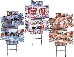 I LOVE FANCY DRESS Halloween Signs 3 Pc Halloween Decoration - 50cm 19 1/2 Inch - Creepy Phrases - Halloween Props - Pack Of 1 18 I LOVE FANCY DRESS Halloween Signs 3 Pc Halloween Decoration - 50cm 19 1/2 Inch - Creepy Phrases - Halloween Props - Pack Of 1 -I Love Fancy Dress Ltd Shop 51F65Jd19zL. AC 1