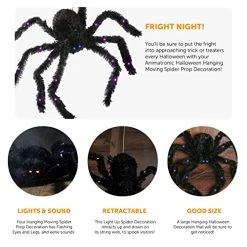 I LOVE FANCY DRESS Animatronic Moving Spider 71cm 28" Halloween Decoration - Light Up Eyes & Sound Effects - Extends And Retracts - Up And Down - Halloween Props - PACK OF 2 11 I LOVE FANCY DRESS Animatronic Moving Spider 71cm 28" Halloween Decoration - Light Up Eyes & Sound Effects - Extends And Retracts - Up And Down - Halloween Props - PACK OF 2 -I Love Fancy Dress Ltd Shop 51G 0jPI KL