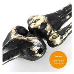 Gold Hanging Skeleton - Pack Of 2-46cm (18") From Head To Toe - Gold Skeleton With An Easy Hanging Design - Perfect Halloween Decoration For Parties And Trick Or Treating -I Love Fancy Dress Ltd Shop 51KM40lDvmL