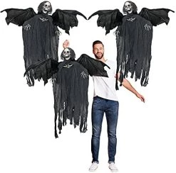 I LOVE FANCY DRESS Grim Reaper Halloween Prop Animated Decoration With Wings - Red Light Up Eyes & Sound Effects - Eerie Reaper With Motorised Wings And Head - Halloween Props - Pack Of 3 19 I LOVE FANCY DRESS Grim Reaper Halloween Prop Animated Decoration With Wings - Red Light Up Eyes & Sound Effects - Eerie Reaper With Motorised Wings And Head - Halloween Props - Pack Of 3 -I Love Fancy Dress Ltd Shop 51MONPGTrwL. AC