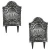 I LOVE FANCY DRESS TOMBSTONE SIGN PROP - PACK OF 2 - GREY PLASTIC HEADSTONE WITH RIP TEXT - SPOOKY HALLOWEEN PARTY DECORATION