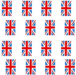 Union Jack Bunting - 60m 198ft - 288 Flag - Plastic All Weather Great Britain Bunting Decoration For Indoor Outdoor Sporting Events, Street Parties, Festivals And Celebrations -I Love Fancy Dress Ltd Shop 51OiNsF6wGL. AC 3