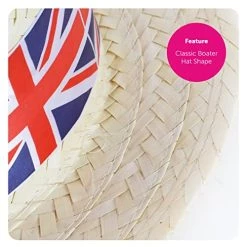 I LOVE FANCY DRESS Union Jack Flag Boater Hat - British Flag Straw Boater Hats – The Kings Coronation, Ve Day, Jubilee Events, Britain Celebrations -I Love Fancy Dress Ltd Shop 51SQCOffhJL 1