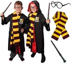 Wizard Fancy Dress Costume For Kids - Black Wizard Cloak + Black Glasses + Branch Wand + Scarf - World Book Day Character Outfit For Girls And Boys 15 Wizard Fancy Dress Costume For Kids - Black Wizard Cloak + Black Glasses + Branch Wand + Scarf - World Book Day Character Outfit For Girls And Boys -I Love Fancy Dress Ltd Shop 51TCMzBBemL. AC