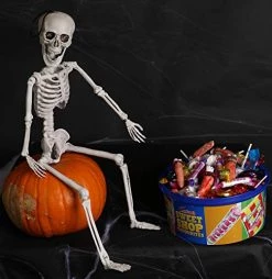 PACK OF 6: 60CM/2FT HANGING POSABLE SKELETON HALLOWEEN PROPS / DECORATIONS. SET A SPOOKY HALLOWEEN SCENE WITH THESE QUALITY POSEABLE SKELETONS. HALLOWEEN DECORATIONS FOR PARTIES. FANCY DRESS PROPS 9 PACK OF 6: 60CM/2FT HANGING POSABLE SKELETON HALLOWEEN PROPS / DECORATIONS. SET A SPOOKY HALLOWEEN SCENE WITH THESE QUALITY POSEABLE SKELETONS. HALLOWEEN DECORATIONS FOR PARTIES. FANCY DRESS PROPS -I Love Fancy Dress Ltd Shop 51UKA8L1HlL 1