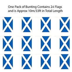 Scotland Flag Bunting - 10m 33ft - 24 Flag - Plastic All Weather Scottish Bunting Decoration For Indoor Outdoor Sporting Events, Street Parties, Festivals And Celebrations 8 Scotland Flag Bunting - 10m 33ft - 24 Flag - Plastic All Weather Scottish Bunting Decoration For Indoor Outdoor Sporting Events, Street Parties, Festivals And Celebrations -I Love Fancy Dress Ltd Shop 51VXwVMADsS