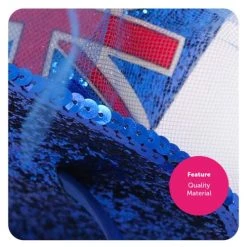 Ladies Sequin Union Jack Dress And Fascinator Hat – Medium - Red, White And Blue Union Jack Flag Sequin Dress, Union Jack Fascinator Hat – 90s Music Icons, Brit Pop, VE Day, Jubilee Fancy Dress -I Love Fancy Dress Ltd Shop 51aLFiiJ06L