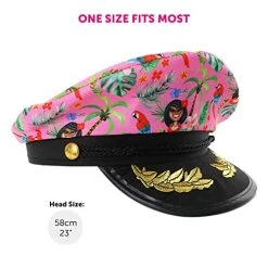 Hawaiian Pink Sailor Hat - Pink Hawaii Captain Cap - Perfect For Stag Dos Fancy Dress Summer Beach Party Wear Accessory - Pack Of 1 -I Love Fancy Dress Ltd Shop 51b1hBod3NL