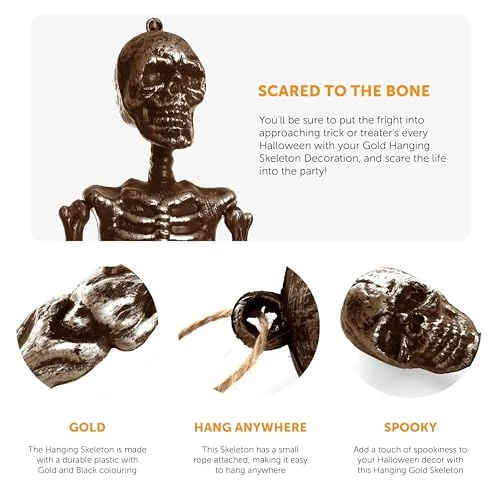 I LOVE FANCY DRESS Hanging Skeleton - Full Body Halloween Decoration - 60 Cm 24 Inch - Creepy - Halloween Props - Pack Of 2 2 I LOVE FANCY DRESS Hanging Skeleton - Full Body Halloween Decoration - 60 Cm 24 Inch - Creepy - Halloween Props - Pack Of 2 - Image 2