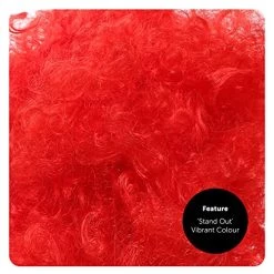 Adults Afro Wig - Pack Of 1 - Red Curly Afro Wig - St Georges Day Sports Supporters Football Rugby Charity Events Fancy Dress Costume Accessory -I Love Fancy Dress Ltd Shop 51bxD0Yx2uL