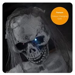 Scary Groundbreaking Skeleton Bride Halloween Prop With Flashing Colour-Changing Eyes - Perfect Decoration & Fancy Dress Party Prop Graveyard Tombstone - Pack Of 1 -I Love Fancy Dress Ltd Shop 51c9uHm BTL