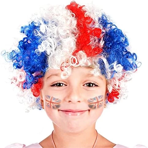 Girls Union Jack Afro Wig - Pack Of 6 - Curly Union Jack Afro Wig - VE Day, Queen's Jubilee, British Events 9 Girls Union Jack Afro Wig - Pack Of 6 - Curly Union Jack Afro Wig - VE Day, Queen's Jubilee, British Events - Image 9