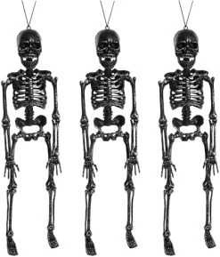 Silver Hanging Skeleton - Pack Of 1-46cm (18") From Head To Toe - Silver Skeleton With An Easy Hanging Design - Perfect Halloween Decoration For Parties And Trick Or Treating -I Love Fancy Dress Ltd Shop 51ctl2PEJnL. AC