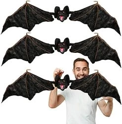 I LOVE FANCY DRESS Bat Halloween Prop Animated Decoration With Flapping Wings - Red Light Up Eyes & Sound Effects - Screeching Bat With Motorised Wings And Head - Halloween Props - Pack Of 1 -I Love Fancy Dress Ltd Shop 51eY1k1bsgL. AC
