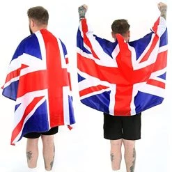 I LOVE FANCY DRESS Union Jack Wearable Flag Cape - Pack Of 6 - United Kingdom - British Flag, Sporting Events, Jubilee Street Parties, Festivals And Celebrations