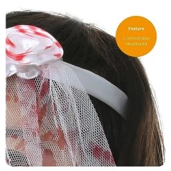 ILOVEFANCYDRESS Day Of The Dead Veiled Headband - Flower Crown Headband With Black Lace Veil & Black Flowers - 24”/2 Ft/60cm Black Lace Bridal Veil - Gothic Headpiece For Dia De Los Muertos & Halloween -I Love Fancy Dress Ltd Shop 51g7fkO8y7L