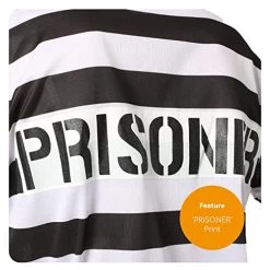 Adults Prisoner Costume - Mens Womens Convict Fancy Dress - Black & White Striped Top, Matching Trousers & Hat - Unisex TV & Film/Halloween Dress Up 8 Adults Prisoner Costume - Mens Womens Convict Fancy Dress - Black & White Striped Top, Matching Trousers & Hat - Unisex TV & Film/Halloween Dress Up -I Love Fancy Dress Ltd Shop 51hOmETechL