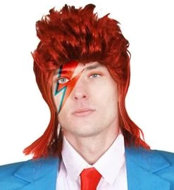 70S GLAMROCK WIG COSTUME ACCESSORY PERFECT FOR 1970S FANCY DRESS POPSTAR ROCKER ICON LEGEND BY ILOVEFANCYDRESS® - PACK OF 1 -I Love Fancy Dress Ltd Shop 51jiD9ijfL. AC 2