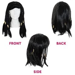 EGYPTIAN WIG WOMENS CLEOPATRA WIG FANCY DRESS ACCESSORY LADIES QUEEN OF THE NILE BLACK WIG WITH PLAITS AT THE FRONT AND THICK FRINGE 12 EGYPTIAN WIG WOMENS CLEOPATRA WIG FANCY DRESS ACCESSORY LADIES QUEEN OF THE NILE BLACK WIG WITH PLAITS AT THE FRONT AND THICK FRINGE -I Love Fancy Dress Ltd Shop 51mGiuDh1tL