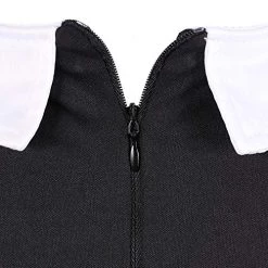 Ladies Gothic Manor Daughter Fancy Dress Costume - Adult's Wednesday Halloween Costume - Long Black Collared Dress & Facepaint -I Love Fancy Dress Ltd Shop 51nhMgGZykL