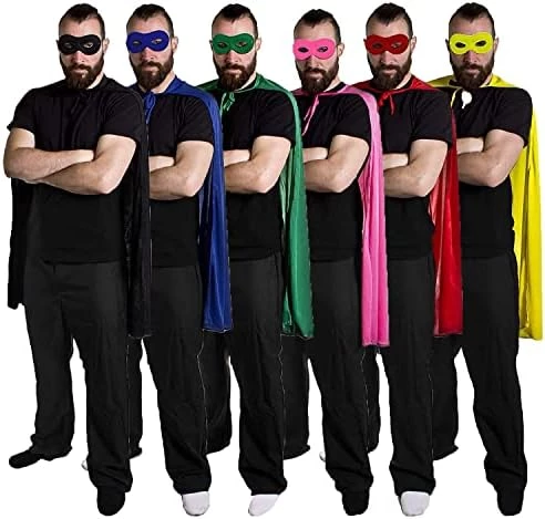 Adults Superhero Accessory Set - Pink Cape And Matching Eye Mask - Mens Womens Superhero Villain Fancy Dress Costume Accessory Set 10 Adults Superhero Accessory Set - Pink Cape And Matching Eye Mask - Mens Womens Superhero Villain Fancy Dress Costume Accessory Set - Image 10