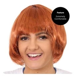 Adults Orange Thick Quality Bob Wig - 20s Style Short Wig - Perfect For World Book Day Halloween St Andrews Day And Other Fancy Dress Events Party Cosplay -I Love Fancy Dress Ltd Shop 51qv6KsjQwL