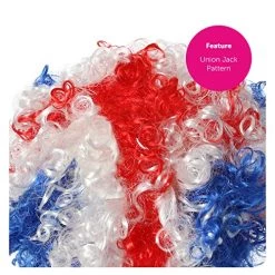 Girls Union Jack Afro Wig - Pack Of 6 - Curly Union Jack Afro Wig - VE Day, Queen's Jubilee, British Events 16 Girls Union Jack Afro Wig - Pack Of 6 - Curly Union Jack Afro Wig - VE Day, Queen's Jubilee, British Events -I Love Fancy Dress Ltd Shop 51t99neU2L