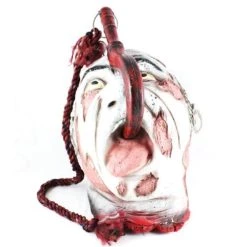 BestOfferBuy Life Size Scary Hook Hung Bloody Dead Man Ghost Head Halloween Prop