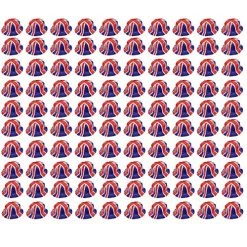 ADULTS UNION JACK BOWLER HAT X100 PLASTIC BRITISH FLAG HAT FANCY DRESS ACCESSORY - PERFECT FOR PARTIES AND NATIONAL CELEBRATIONS