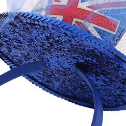 I LOVE FANCY DRESS 1X RULE BRITANNIA UNION JACK MINI TOP HAT FASCINATOR WITH VEIL - TOP HAT ON HEADBAND -I Love Fancy Dress Ltd Shop 61JRuRt8JZL