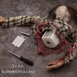 I LOVE FANCY DRESS Hanging Zombie Halloween Prop Animated Decoration - Red Light Up Eyes & Sound Effects - Hanging Zombie Prop With Motorised Arms - Halloween Props - Pack Of 1 13 I LOVE FANCY DRESS Hanging Zombie Halloween Prop Animated Decoration - Red Light Up Eyes & Sound Effects - Hanging Zombie Prop With Motorised Arms - Halloween Props - Pack Of 1 -I Love Fancy Dress Ltd Shop 61PPOYoW7L